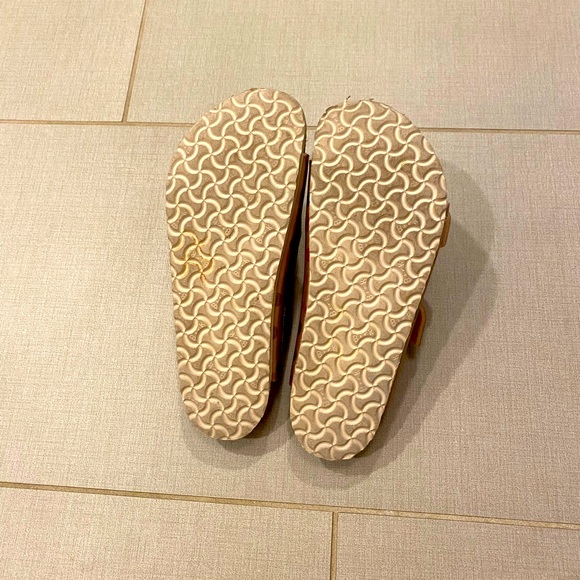 Birkenstock Arizona Sandals Kids’ Rose Gold Metallic/Multicolor Polka Dot - Picture 2 of 5